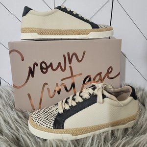 Crown Vintage - Adelite Sneakers - Women's Size 11 - Black/Vanilla/Spotted